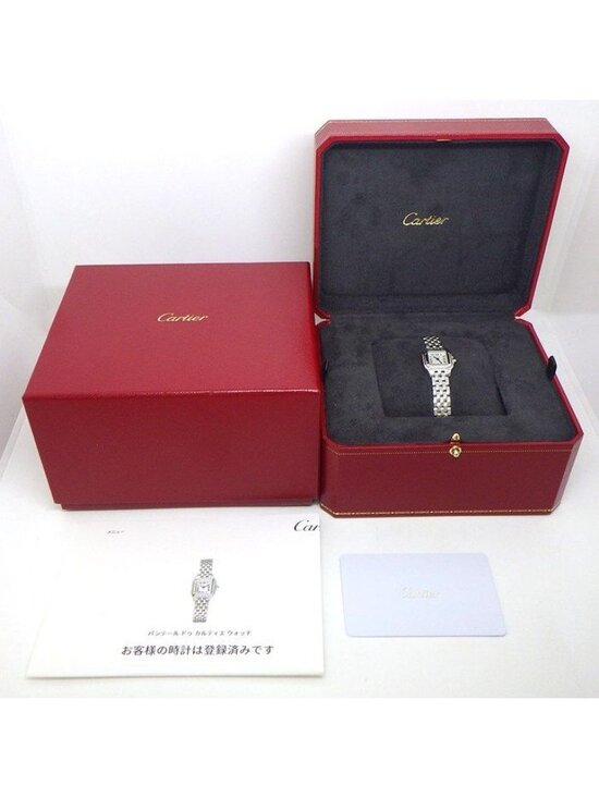 Cartier Watch Panthère Mini Square Silver Dial Roman Index SS Quartz Analog main image 11